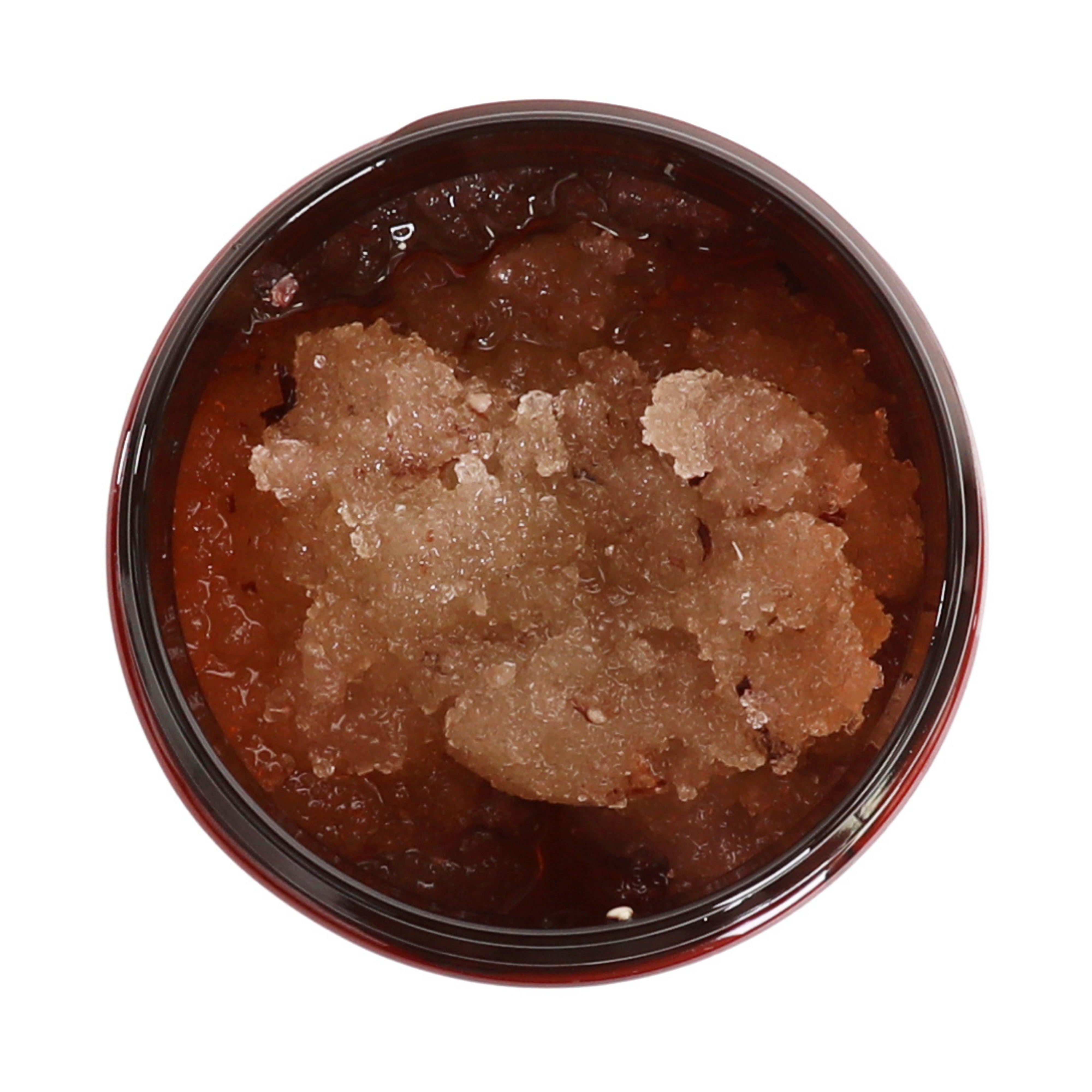 Atelier Beautanique Sôp Rose Body Scrub Jar on Gray Background with Light Shadow