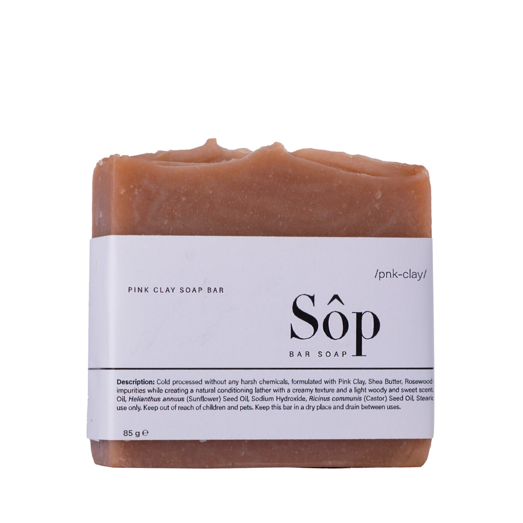 Atelier Beautanique Sôp Pink Clay Face Bar Soap