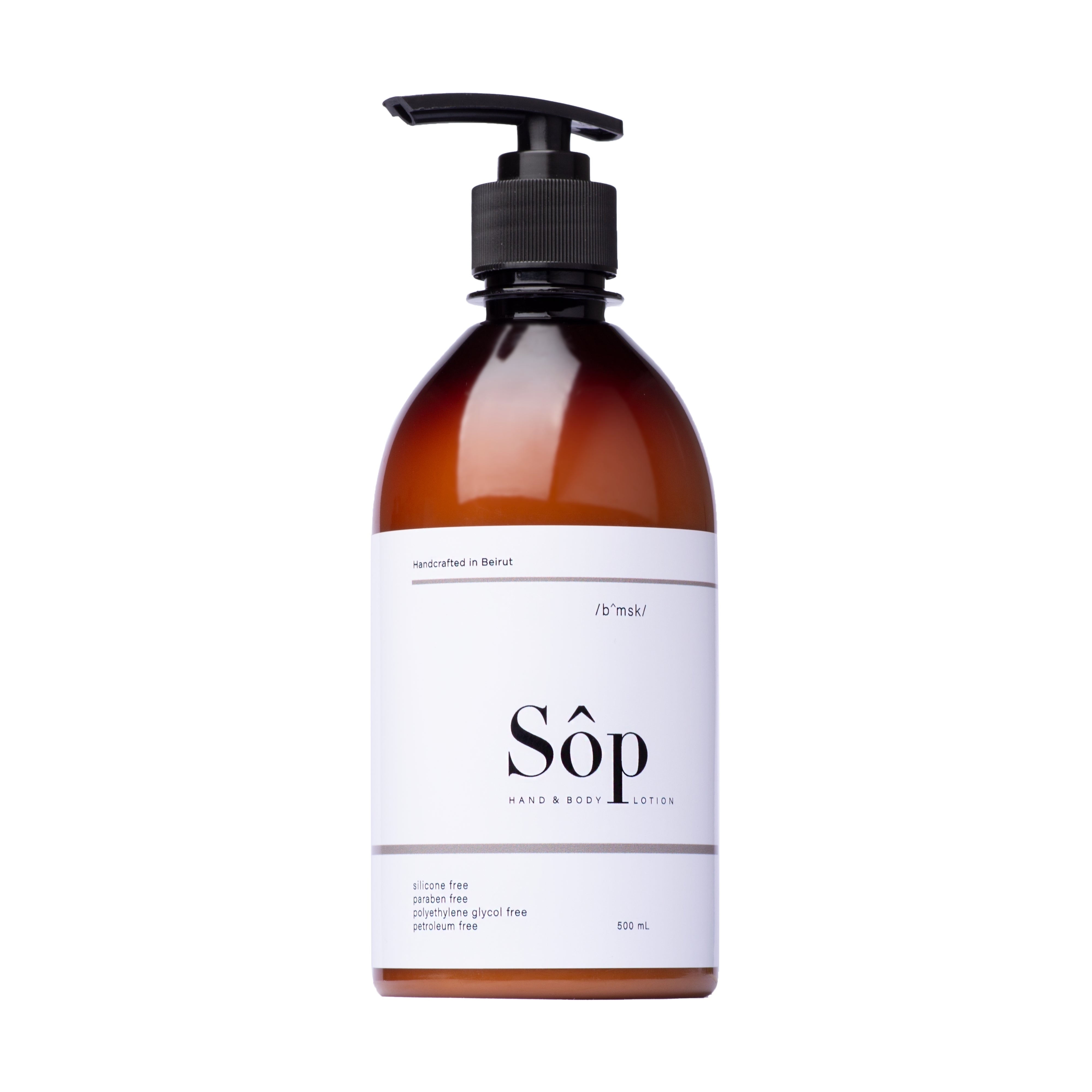 Atelier Beautanique Sôp Natural Hand & Body Lotion Black Musk 500mL