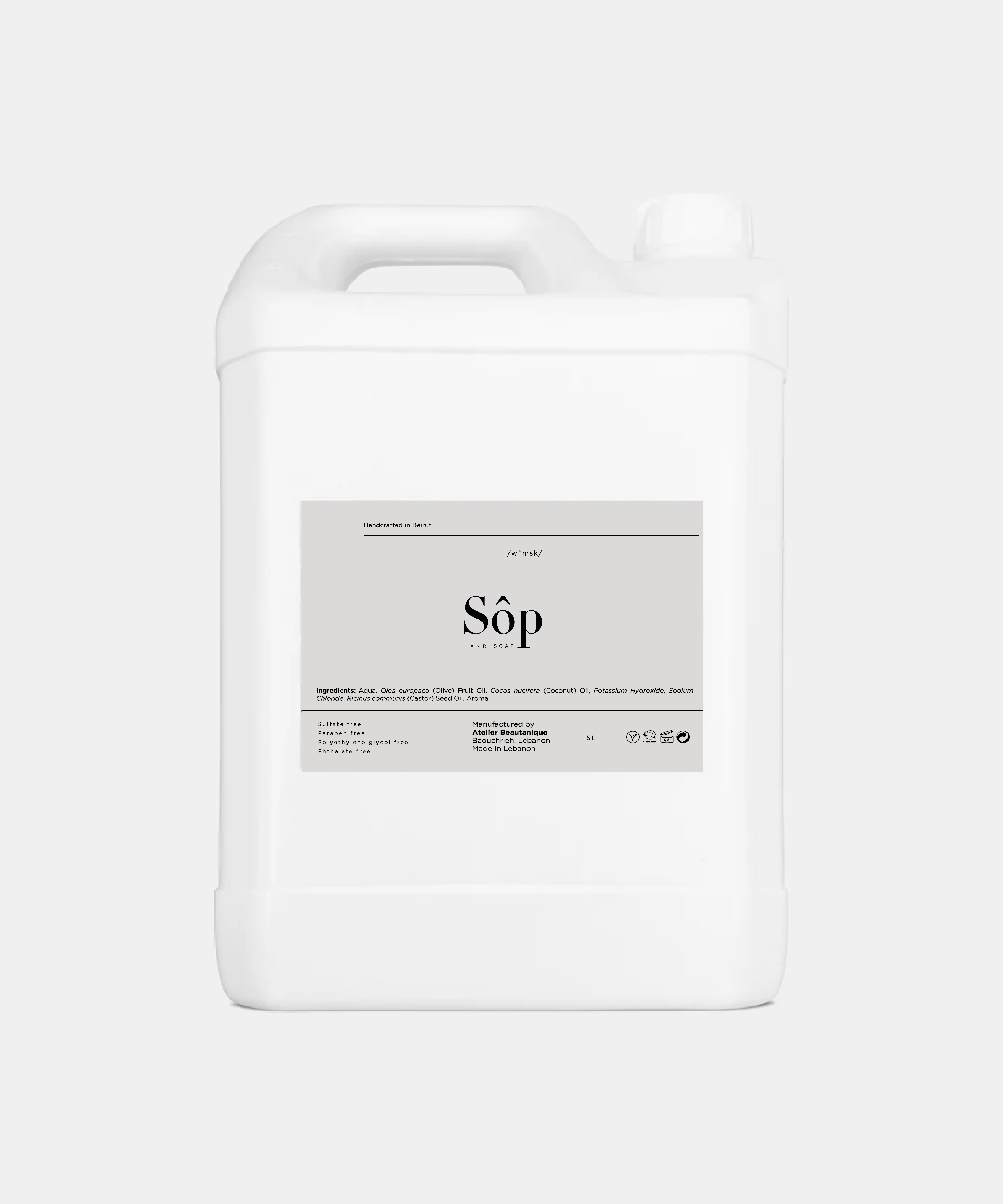 Sôp Natural Liquid Soap Refill White Musk