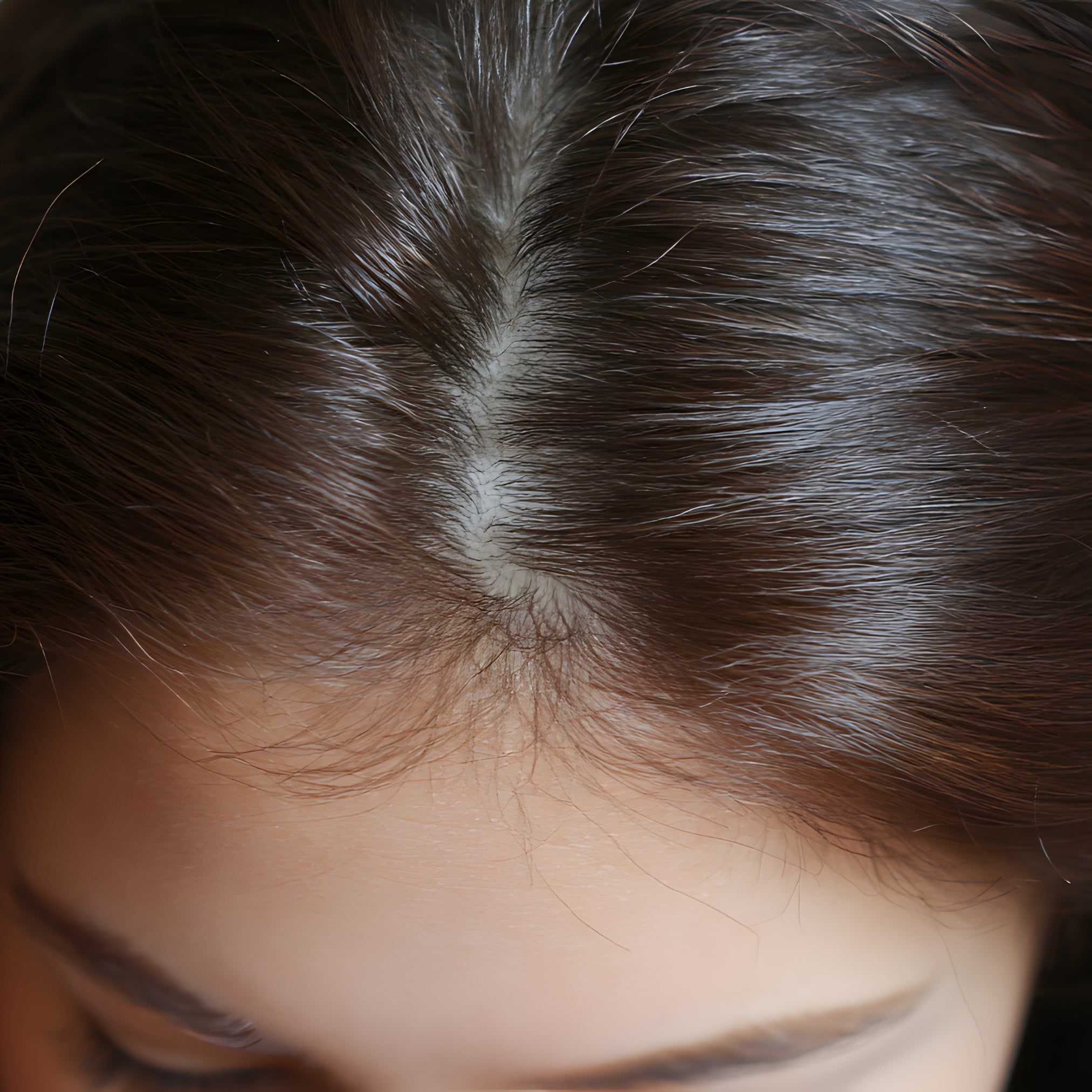 Woman Black Hair Closeup