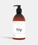 Load image into Gallery viewer, Atelier Beautanique Sôp Oud Body Lotion 500mL Bottle on Gray Background with Light Shadow
